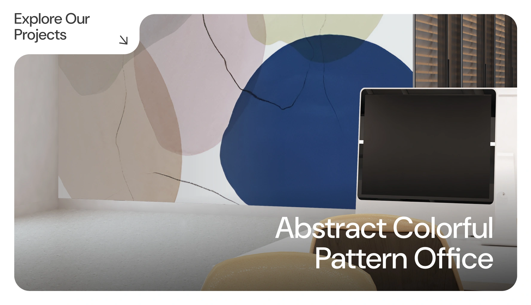 Create an Aesthetic Office with a Floral Abstract Pattern