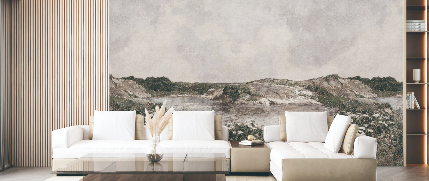 Mountain realistic wallpaper mural