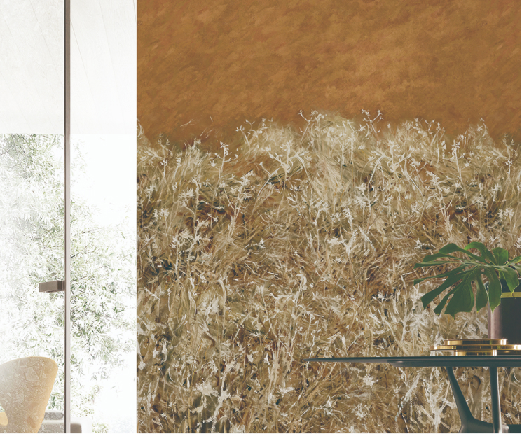 Orange tree mural