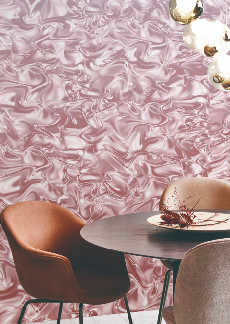 Metalic elegant wave wallpaper with pink color