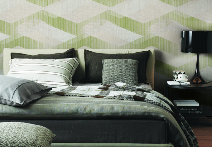 Green geometric wallpaper