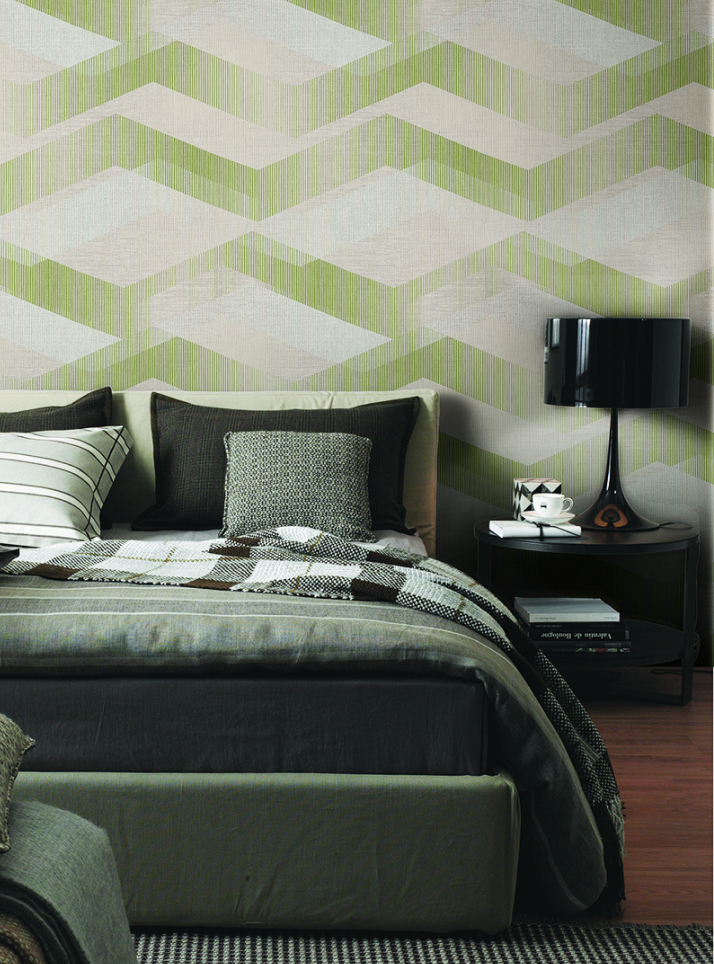 Green geometric wallpaper