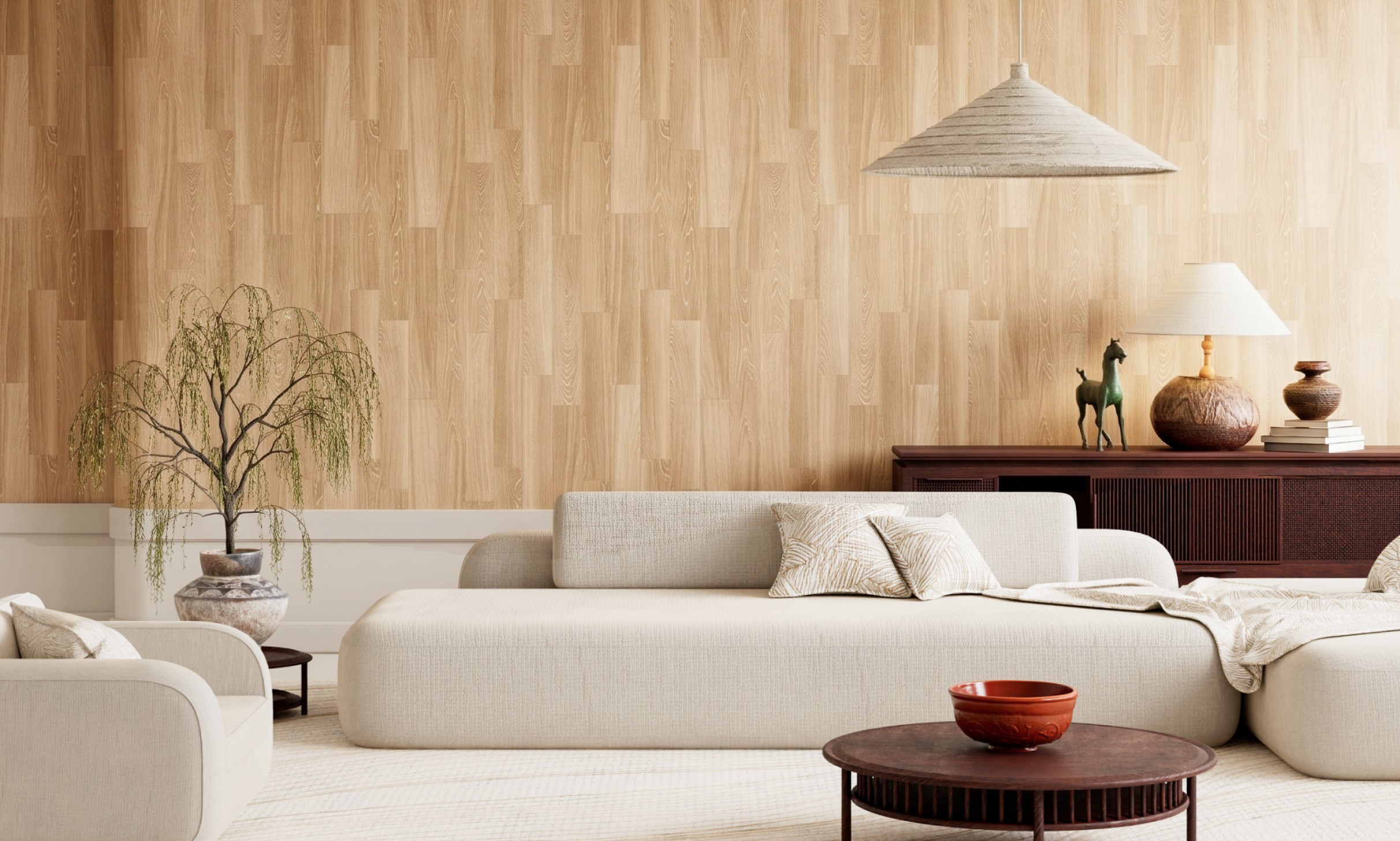 Home with wood wallpaper japanese