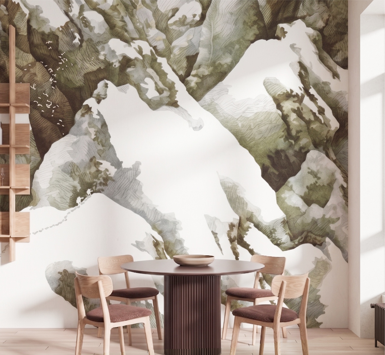 Mountain wallpaper for your dining room