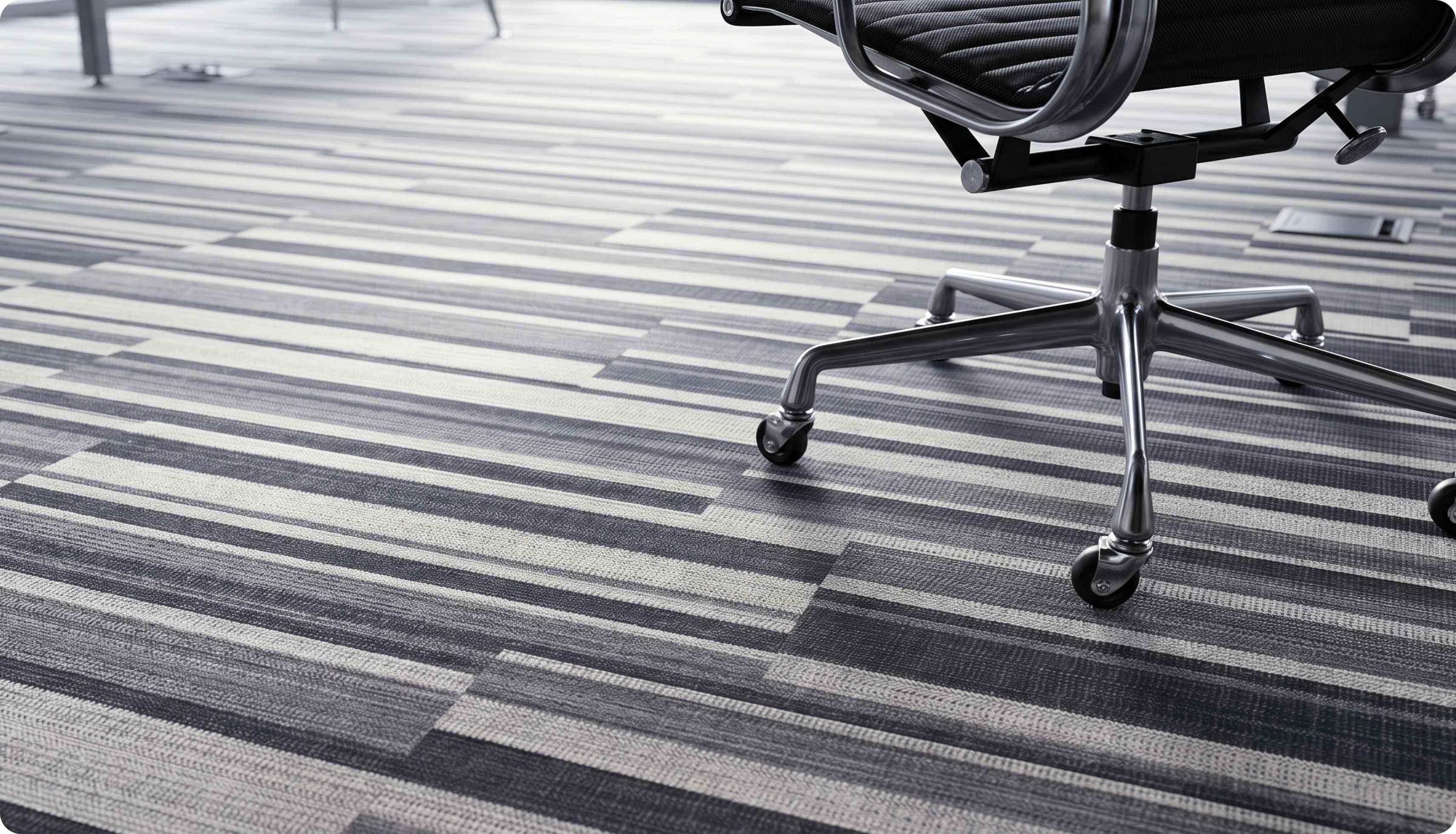 Office rug carpet black and white