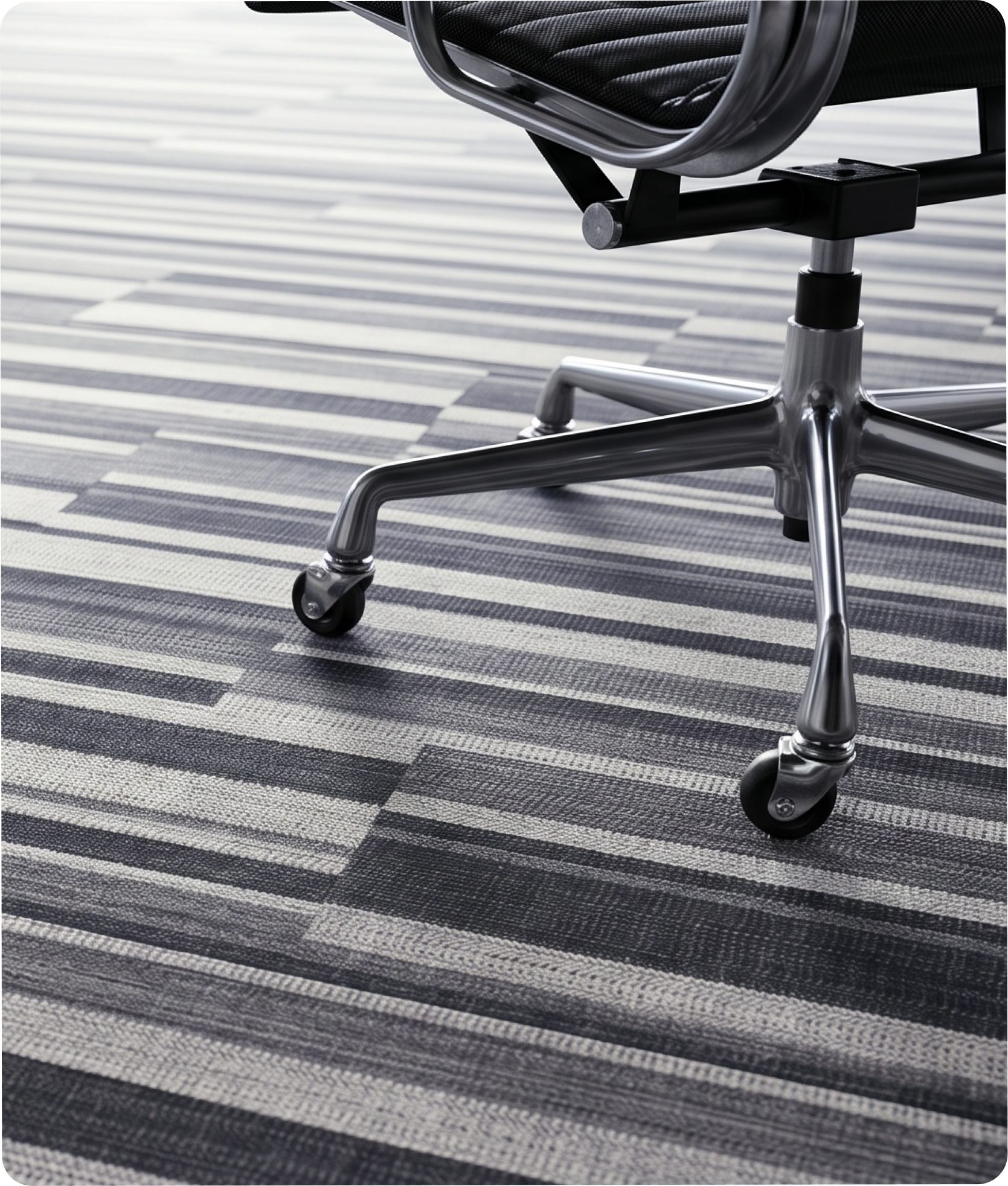 Office rug carpet black and white