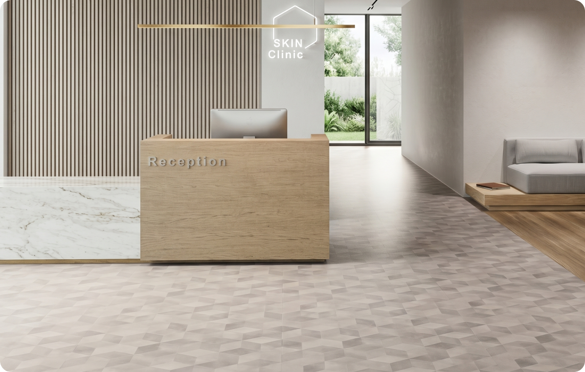Reception office area floor