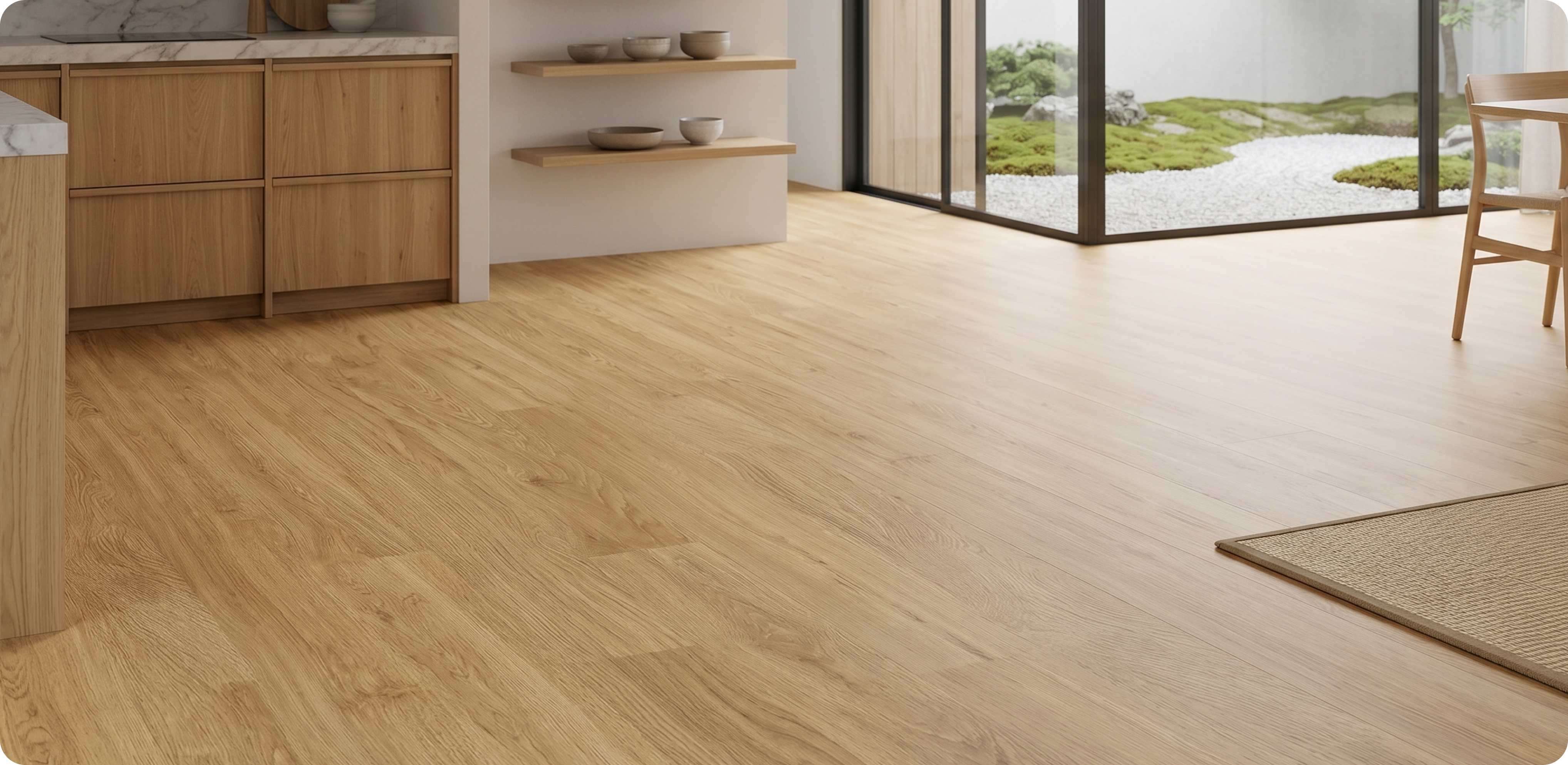 Japandi with vinyl floor from toli