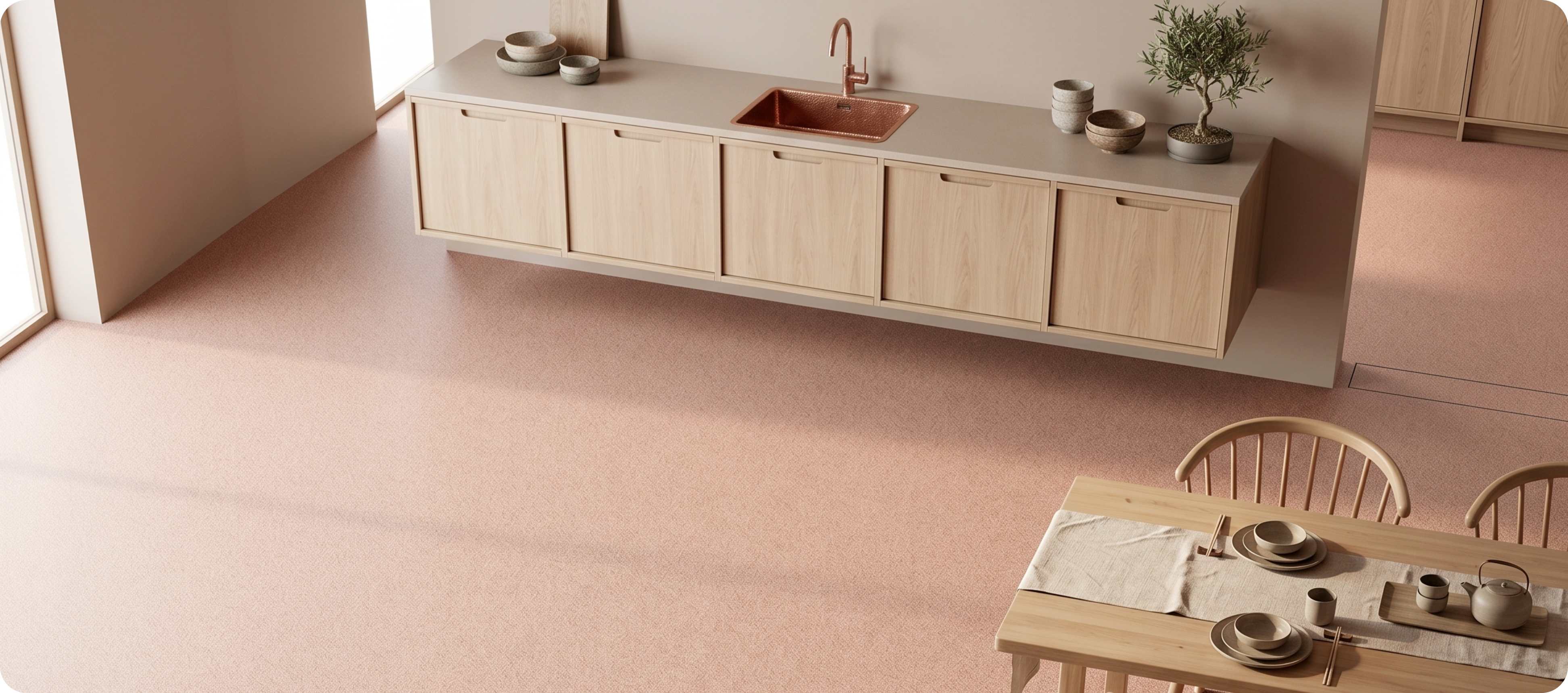 Aesthetic floor for your home kitchen