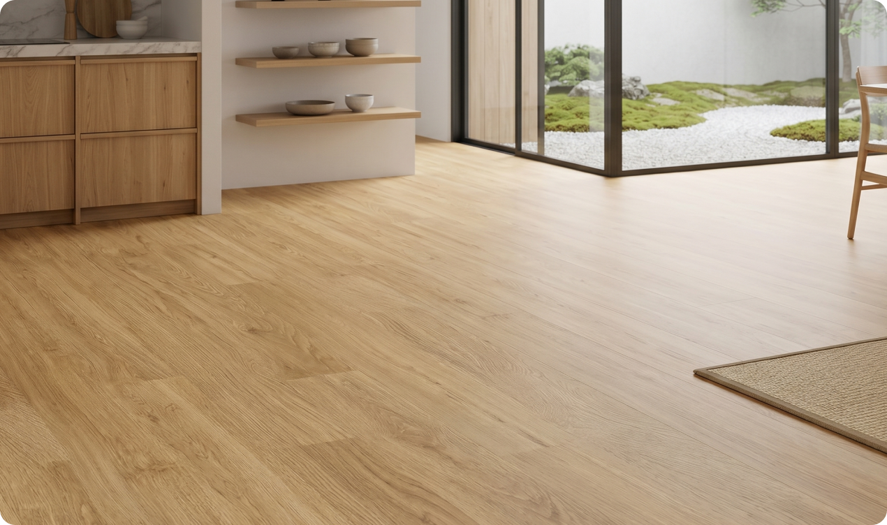 Japandi with vinyl floor from toli