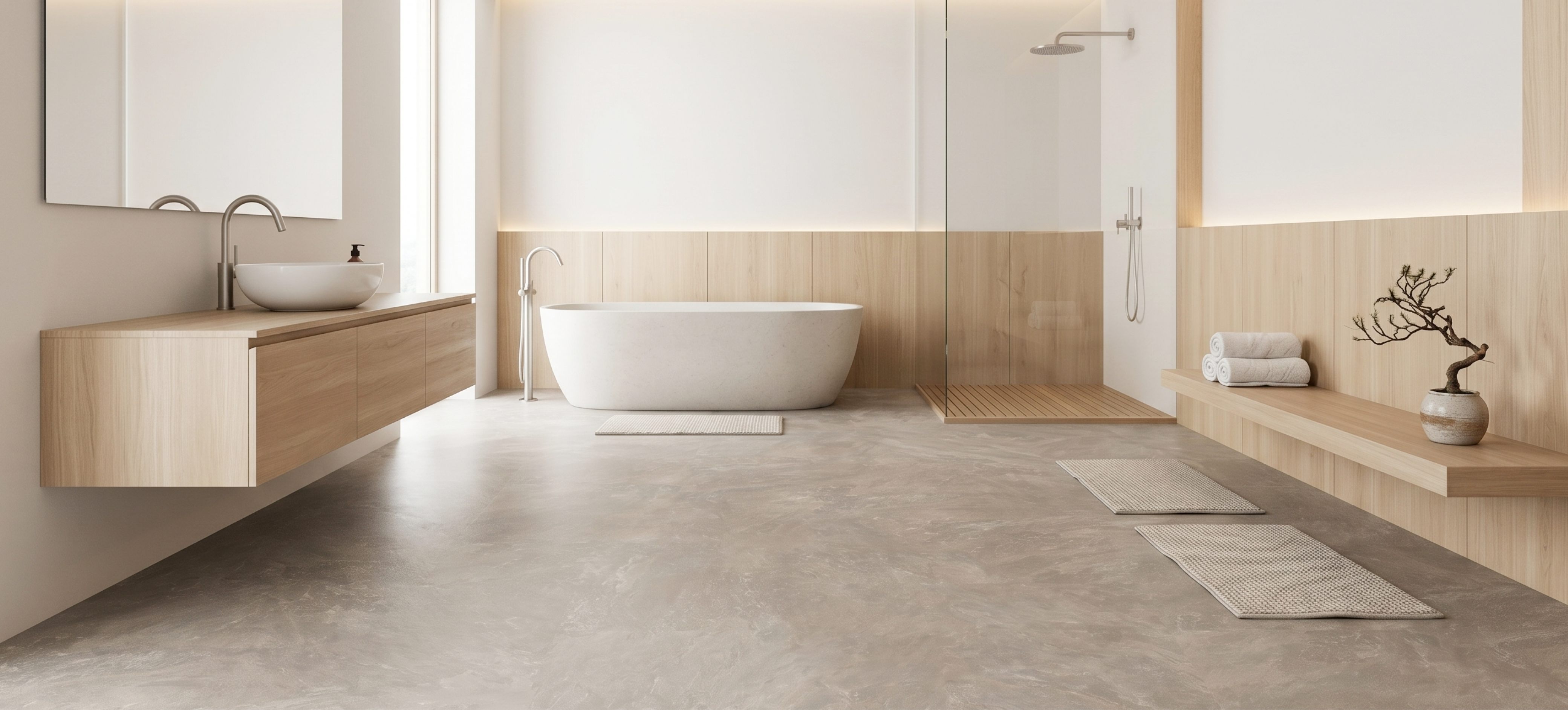 Perfect floor for japanese bathroom