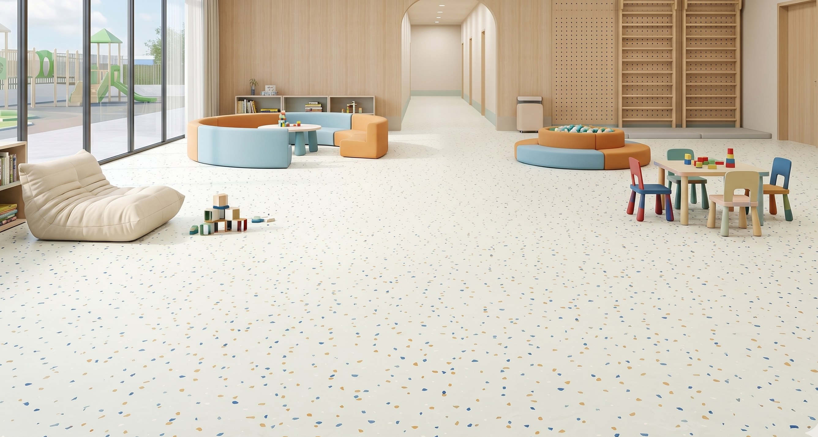 Floor for daycare interior