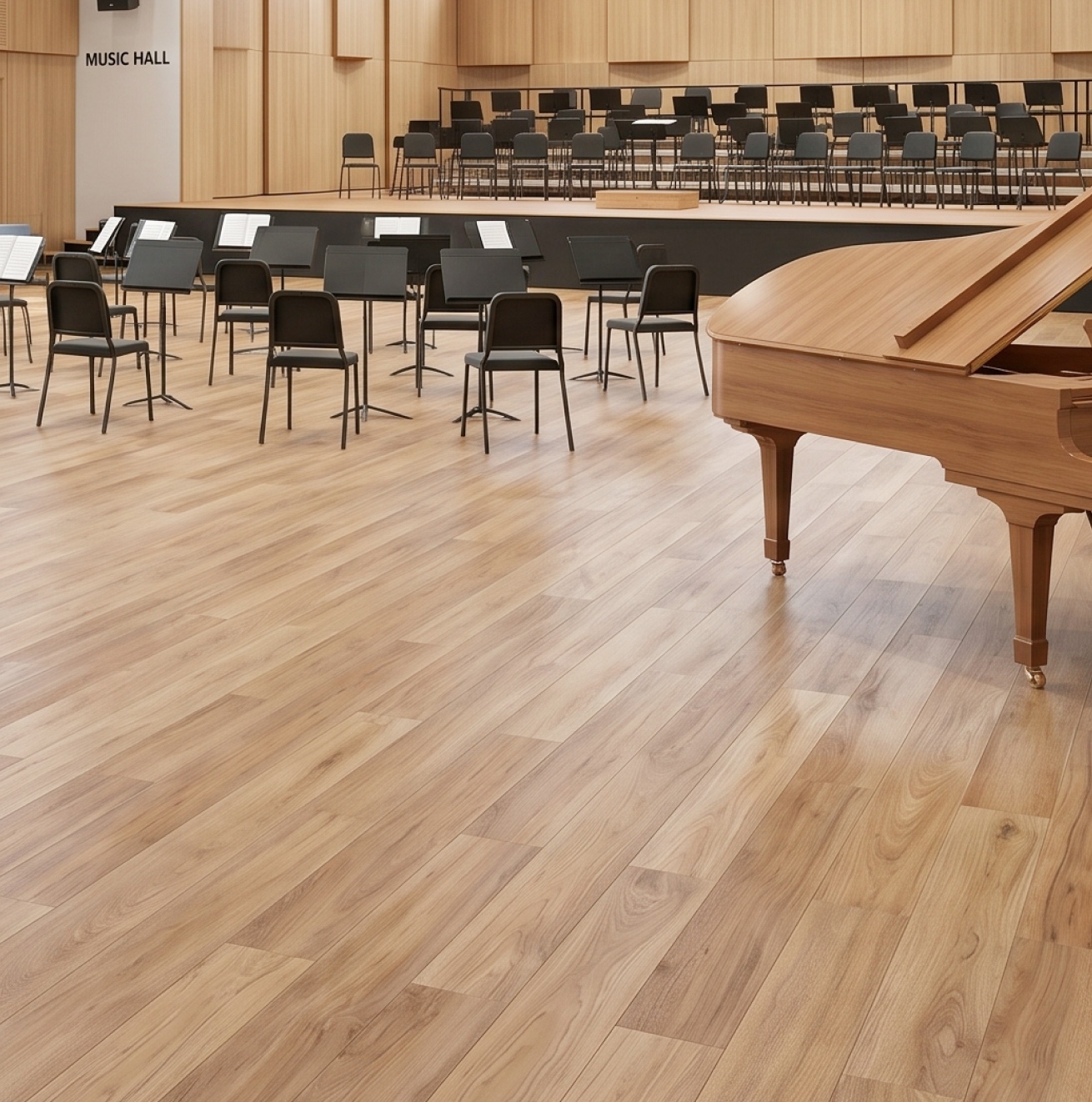 Floor at music room